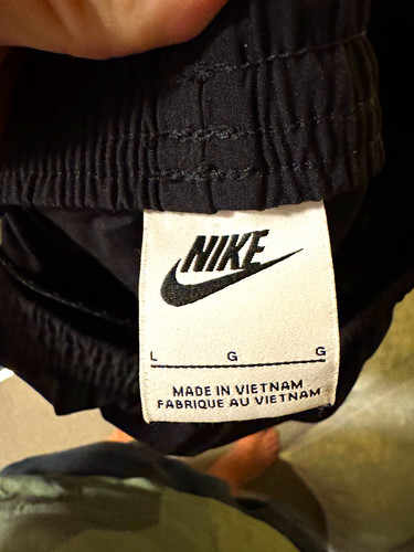 Nike men black track pants - men's, l